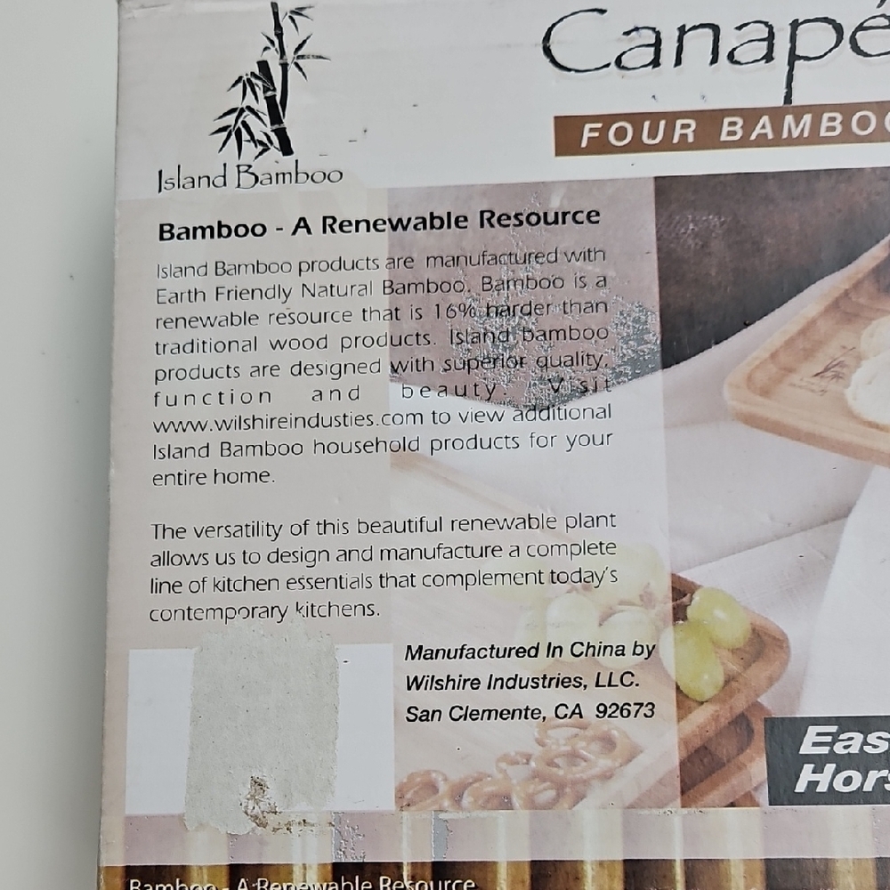 Canapé Trays - Natural Bamboo - Picture 2 of 4